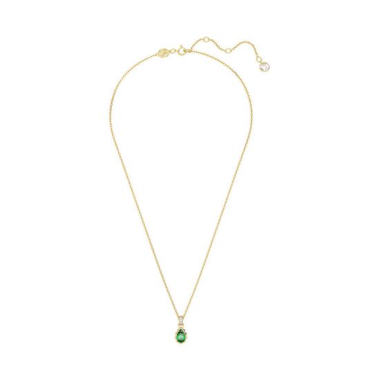 Bild von Kette mit Anhänger "Stilla", grün/gold