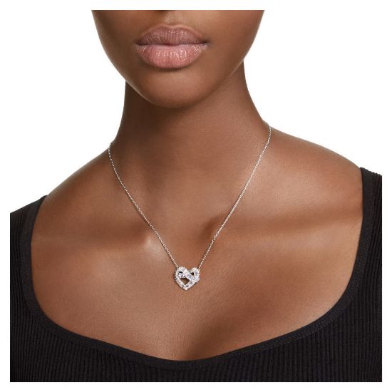 Bild von Halskette "Matrix" Herz, Weiß