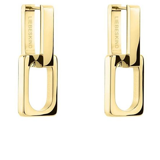 Bild von Ohrhänger "LJ-1090-E-35" aus Edelstahl, IP Gold