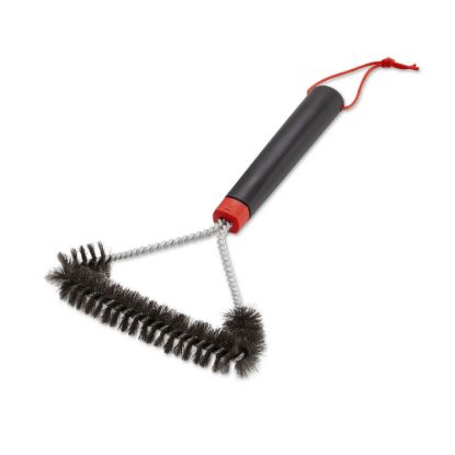 Bild von Dreiseitige Grillbürste mit Edelstahlborsten