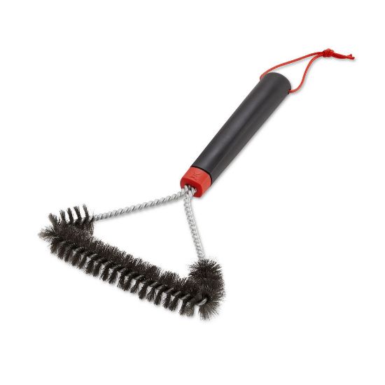 Bild von Dreiseitige Grillbürste mit Edelstahlborsten