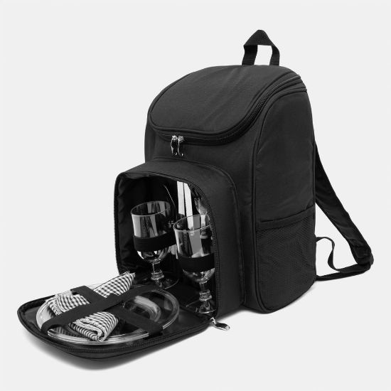 Bild von Picknick-Rucksack "Outside" für 2 Personen, schwarz