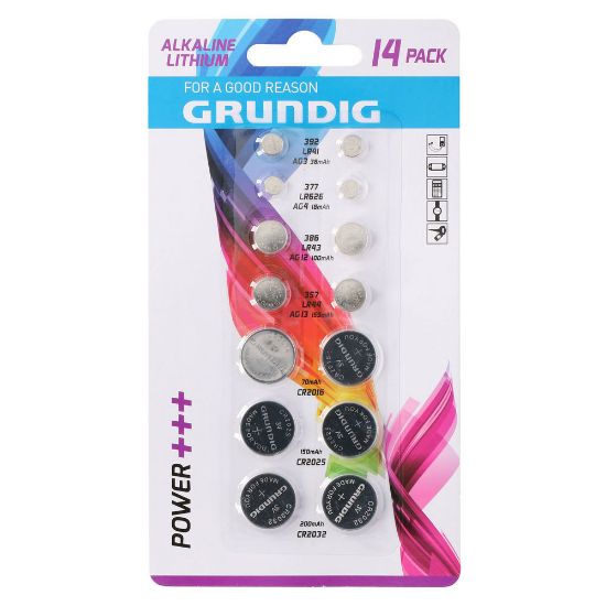 Bild von Knopfzellen-Set versch. Größen, 14 tlg.