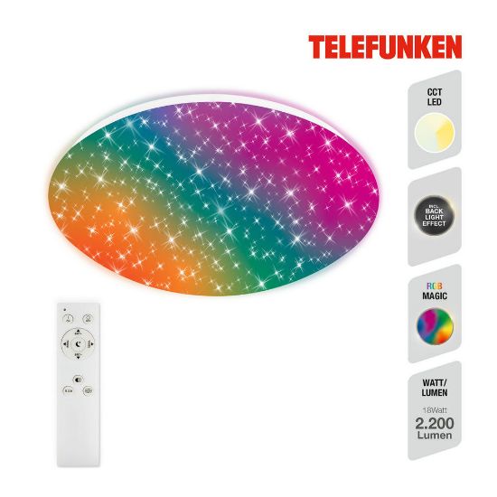 Bild von LED Deckenlampe mit Sternendekor und Backlight