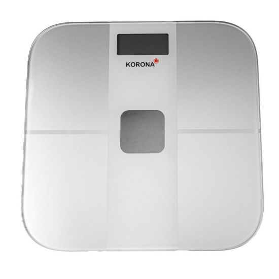 Bild von Solarbetriebene digitale Personenwaage "Alina", silber/weiß