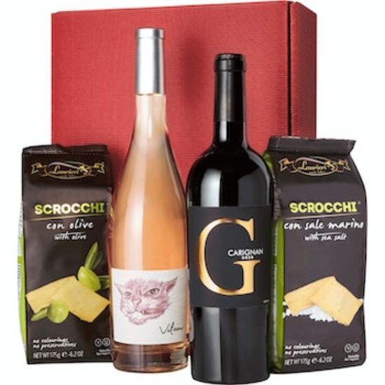 Bild von Geschenkset Heimkino Wein und Knabbereien