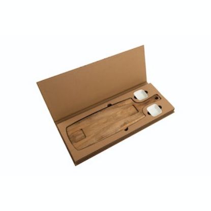 Bild von Servierset mit Holzbrett und 2 Schalen