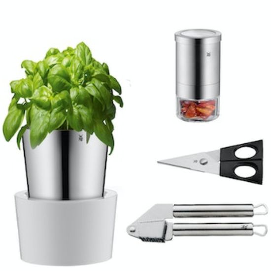 Bild von Gewürzschneider-Set inkl. Knoblauchpresse, Kräuterschere und Kräutergarten