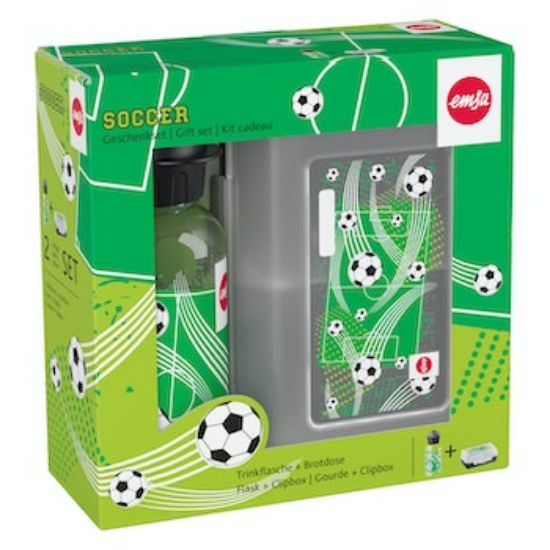 Bild von KIDS SET TRITAN Geschenkset Trinkflasche und VARIABOLO Clipbox Soccer
